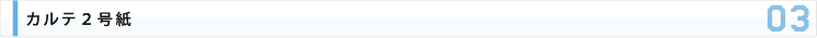 カルテ2号紙